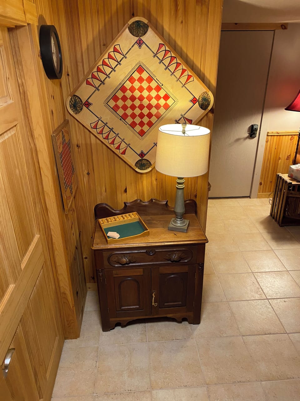 Lower level living room area