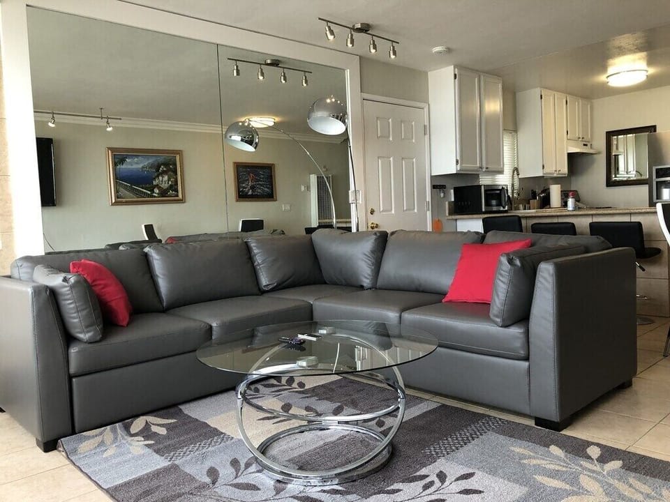New furnishings with a modern flair. Photo from sister condo but items identical