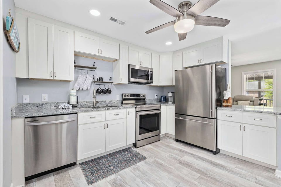 Stainless steel appliances throughout.