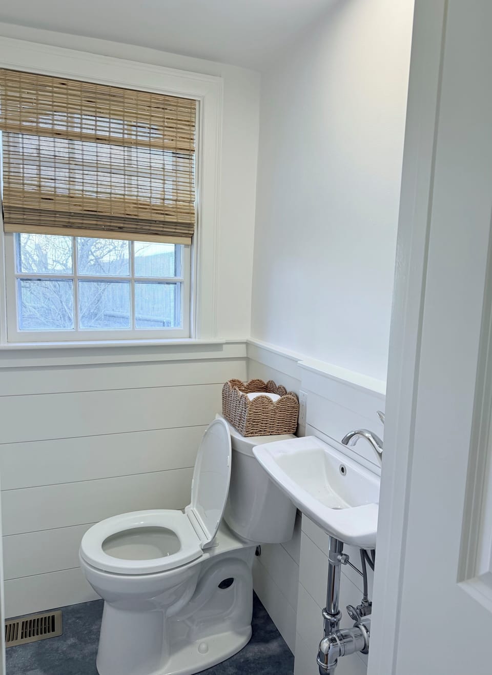 First floor 1/2 bath off of guest room 
