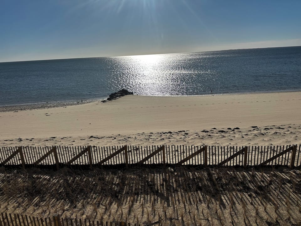 Beautiful northeast January noon, enjoying the outdoors.