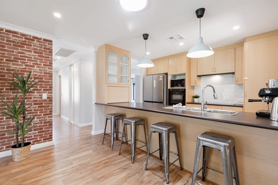 Fully stocked modern kitchen
