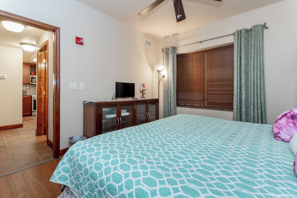 king size bed in the second bed room