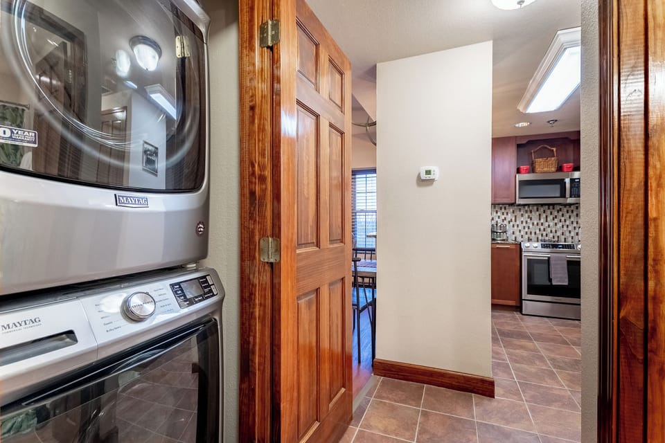 washer and dryer in the unit