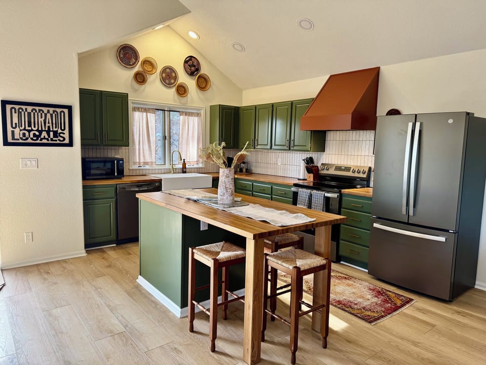 Fully stocked kitchen for cooking and hosting!
