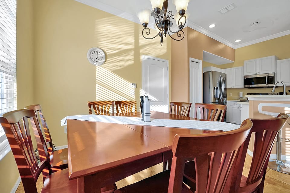Bright and airy dining area that connects perfectly with the open-plan kitchen.