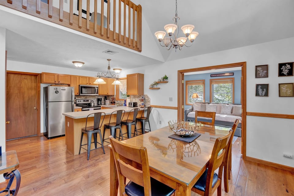 Dining area and kitchen