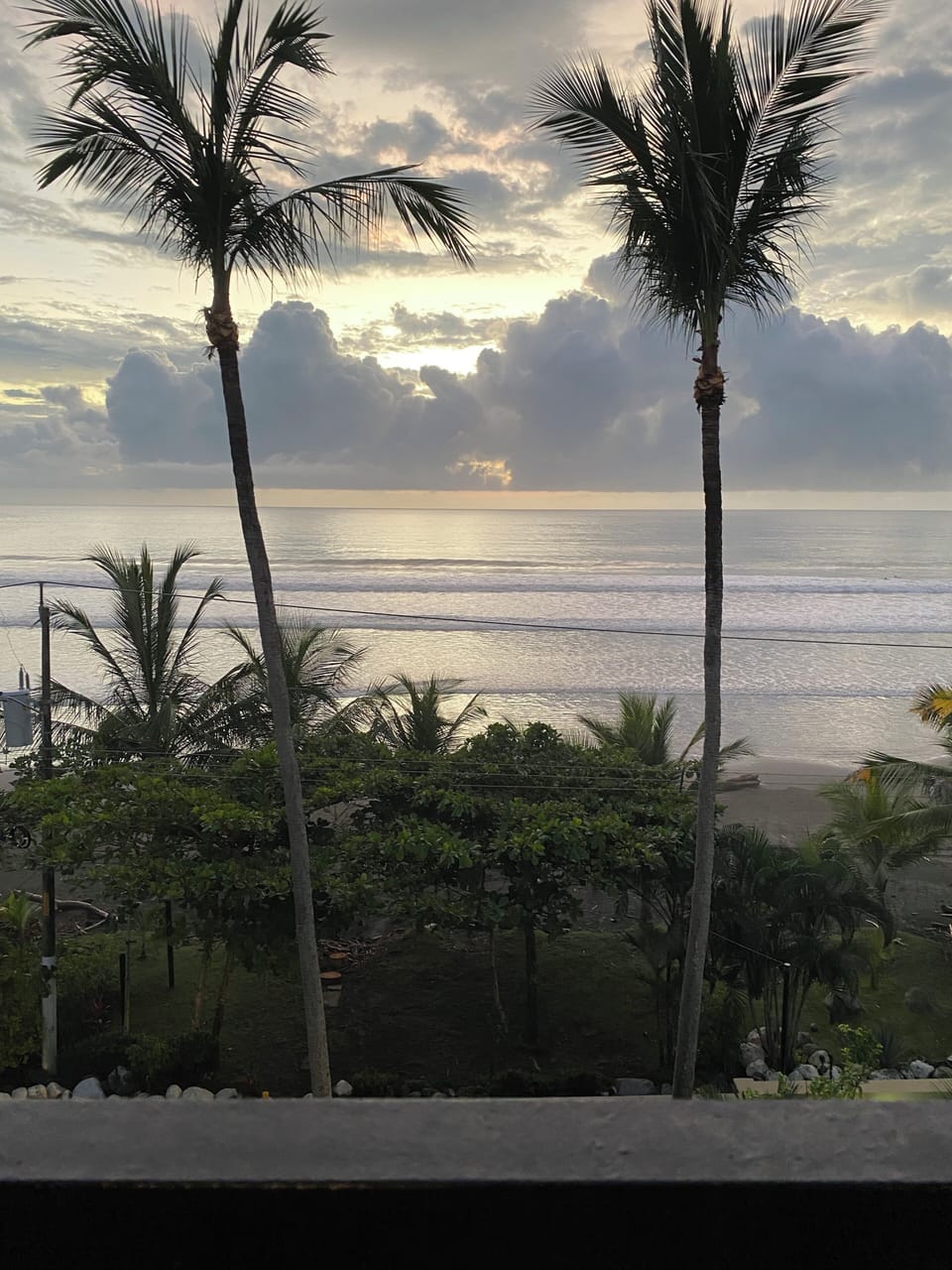 Rooftop terrace sunset view