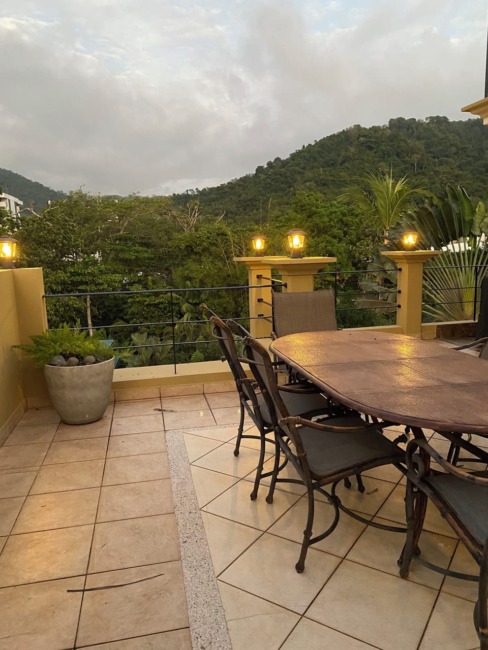 Rooftop seating area
