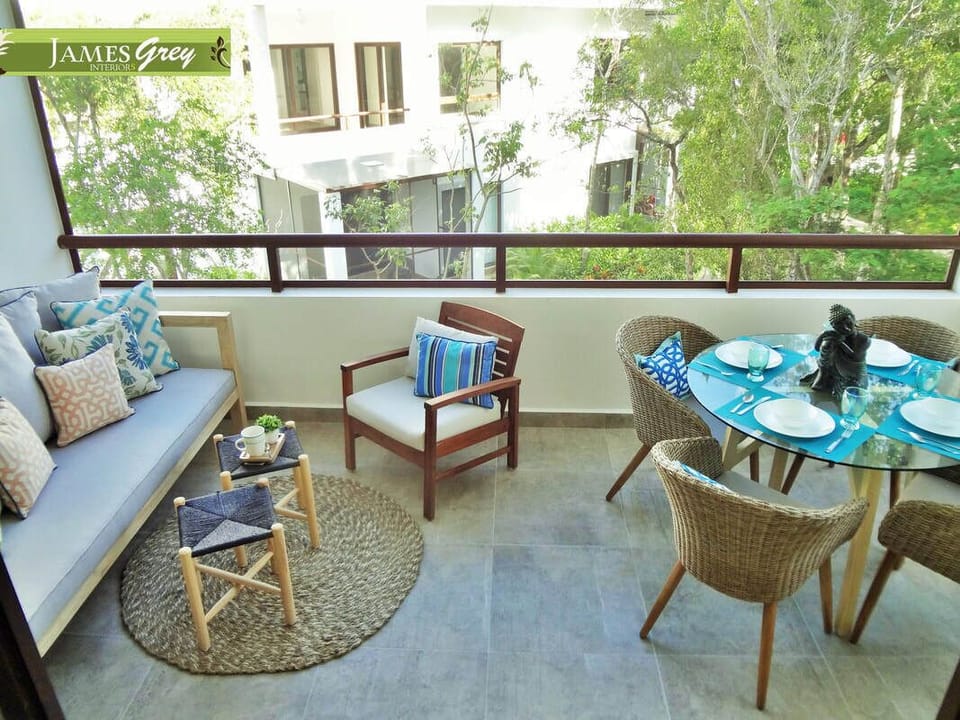 Balcony with garden view