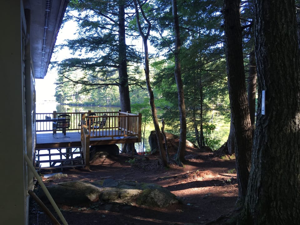 A exterior view of the deck