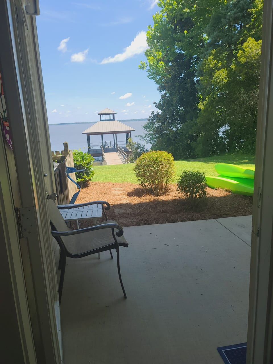 Back patio with Lake Marion view.