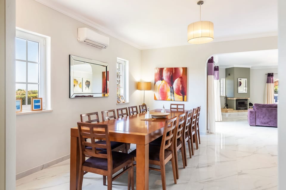 Dining area next to living room