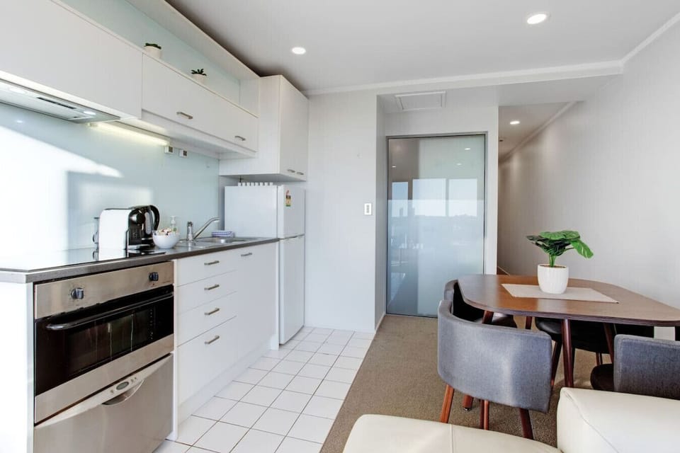 The kitchen has everything you need to create meals.