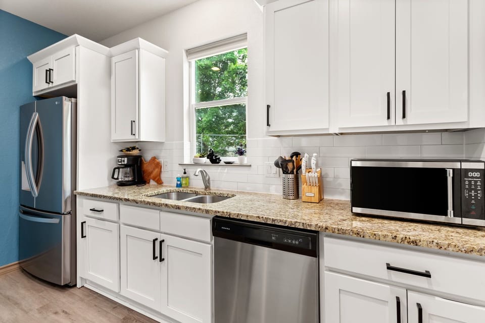 Fully equipped kitchen for all your cooking needs.
