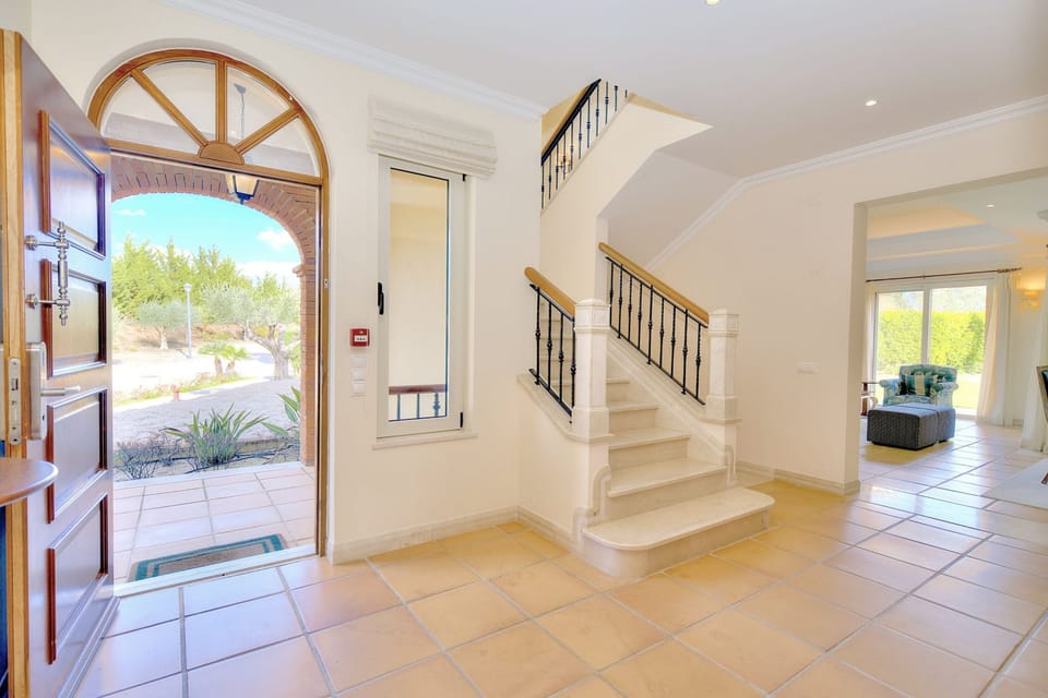 Spacious villa entrance