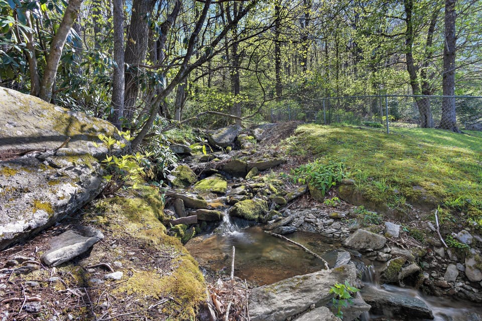 Seasonal creek next to the home.