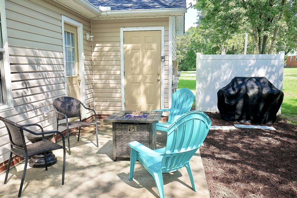Relax outside by this brand new firepit!
