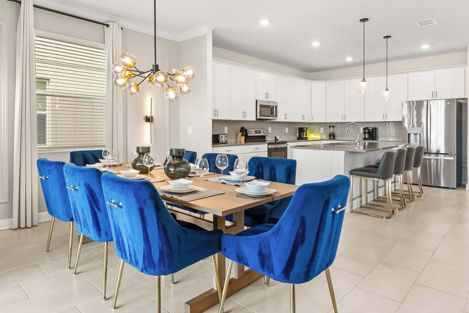 Stylish Dining Area Seating 8 Guests