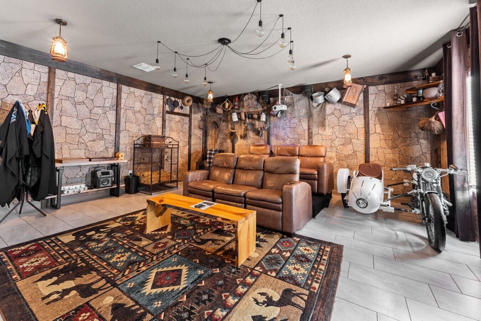 Enjoy magical movie nights in our home theater.  #WizardingScreenings
