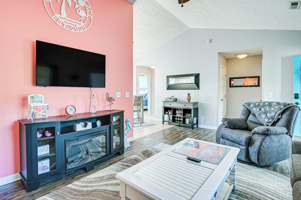 Myrtle Beach Vacation Rental | 3BR | 2BA | 1 Step to Enter | 1,200 Sq Ft