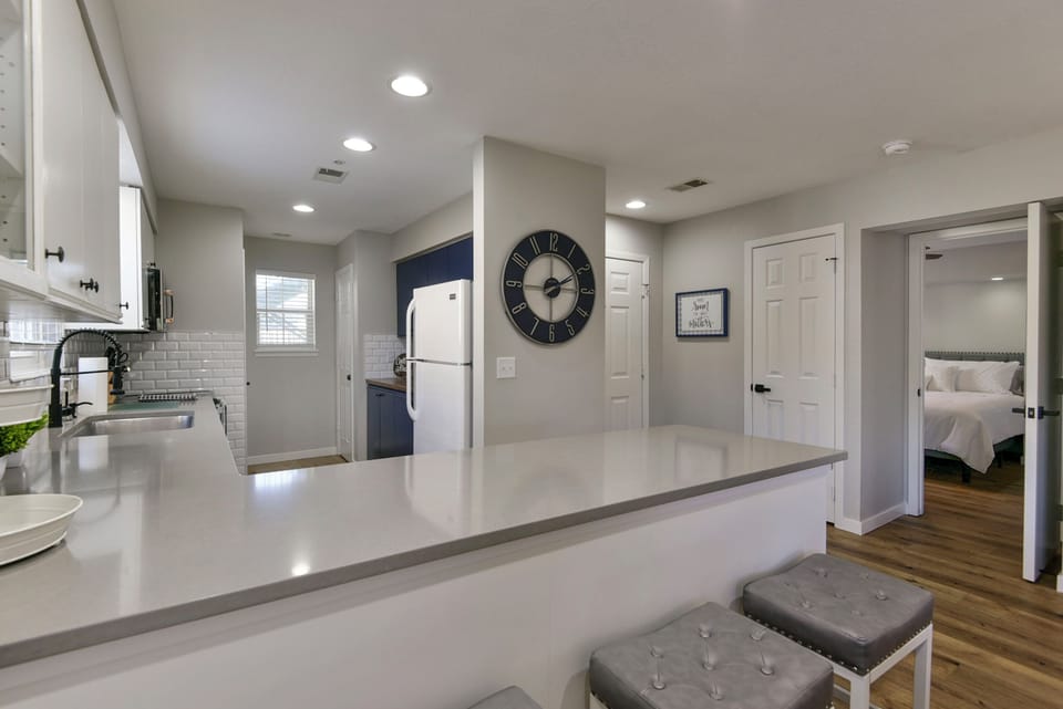Updated Kitchen with beautiful countertops. 