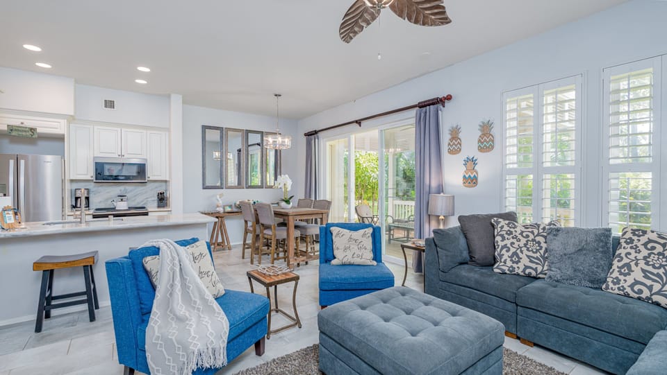 Open Living and Dining Area