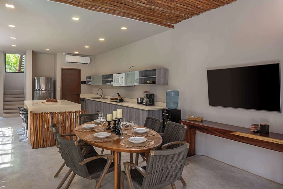 Dining room and living room located on the ground floor