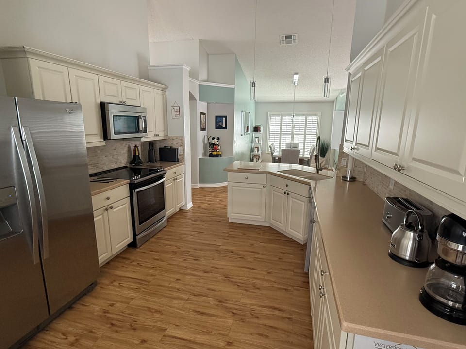 American Fridge Freezer, Fan Oven and Microwave in Stainless Steel