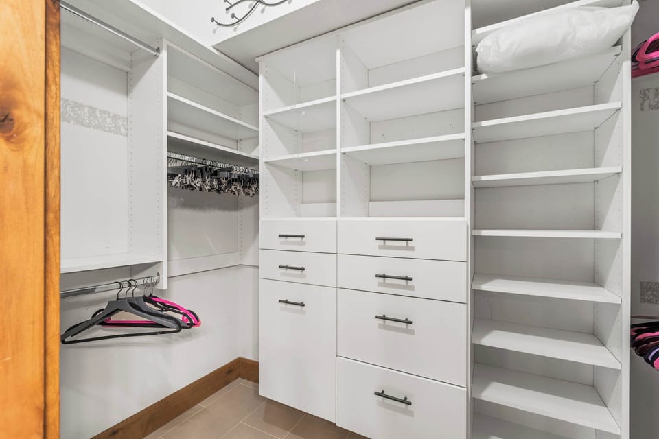 Nicely appointed closet for your use 
