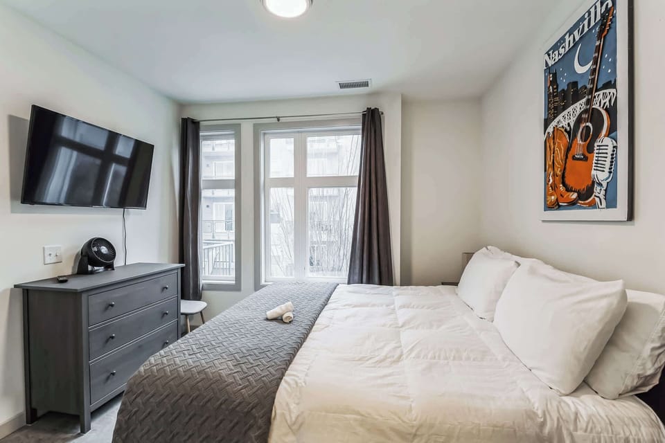 The final bedroom retreat features a plush king bed & smart TV