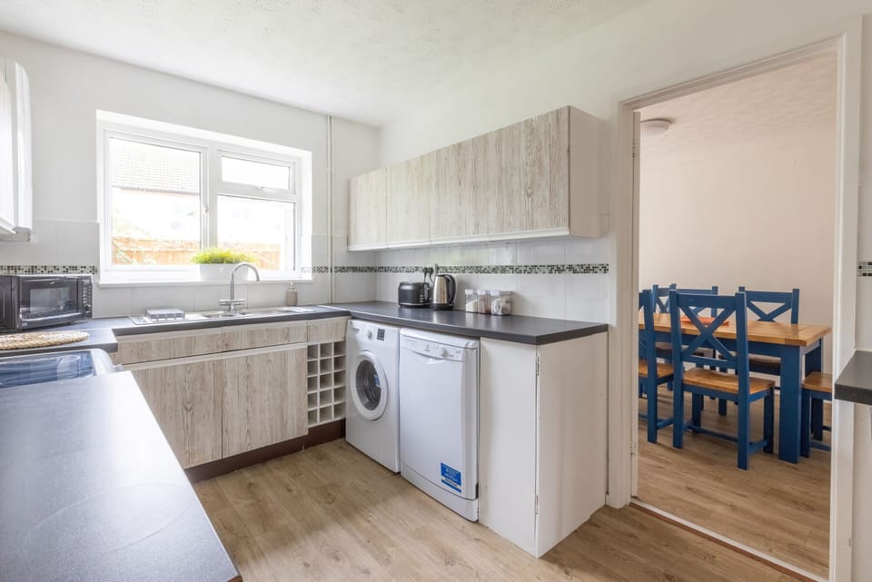 Kitchen leading to dining room