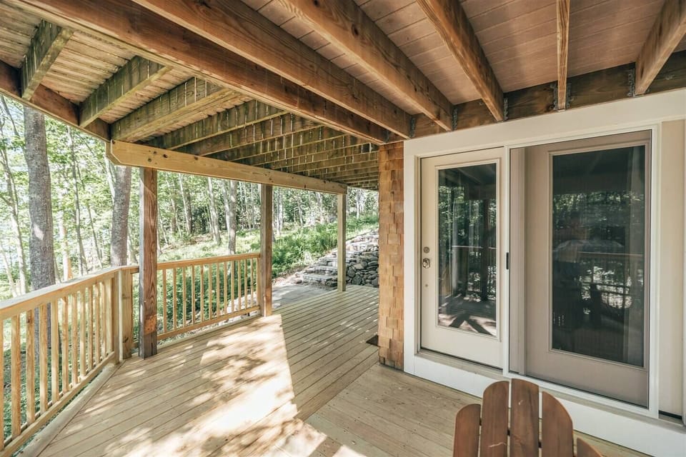Large deck allows you to sit outside and enjoy the ocean views
