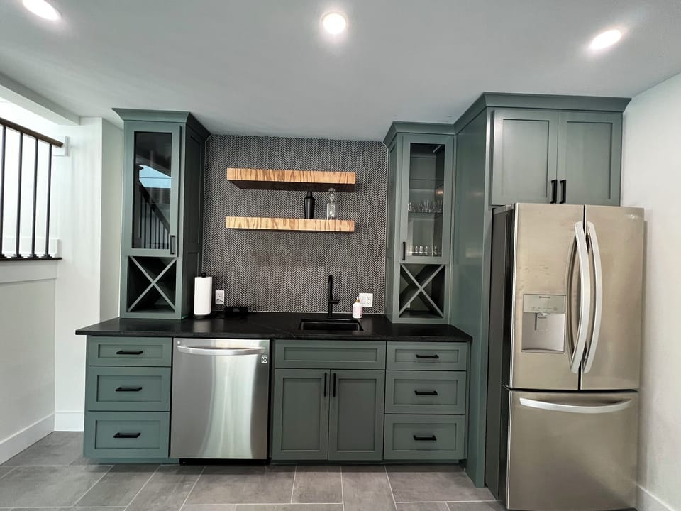 Kitchenette in basement