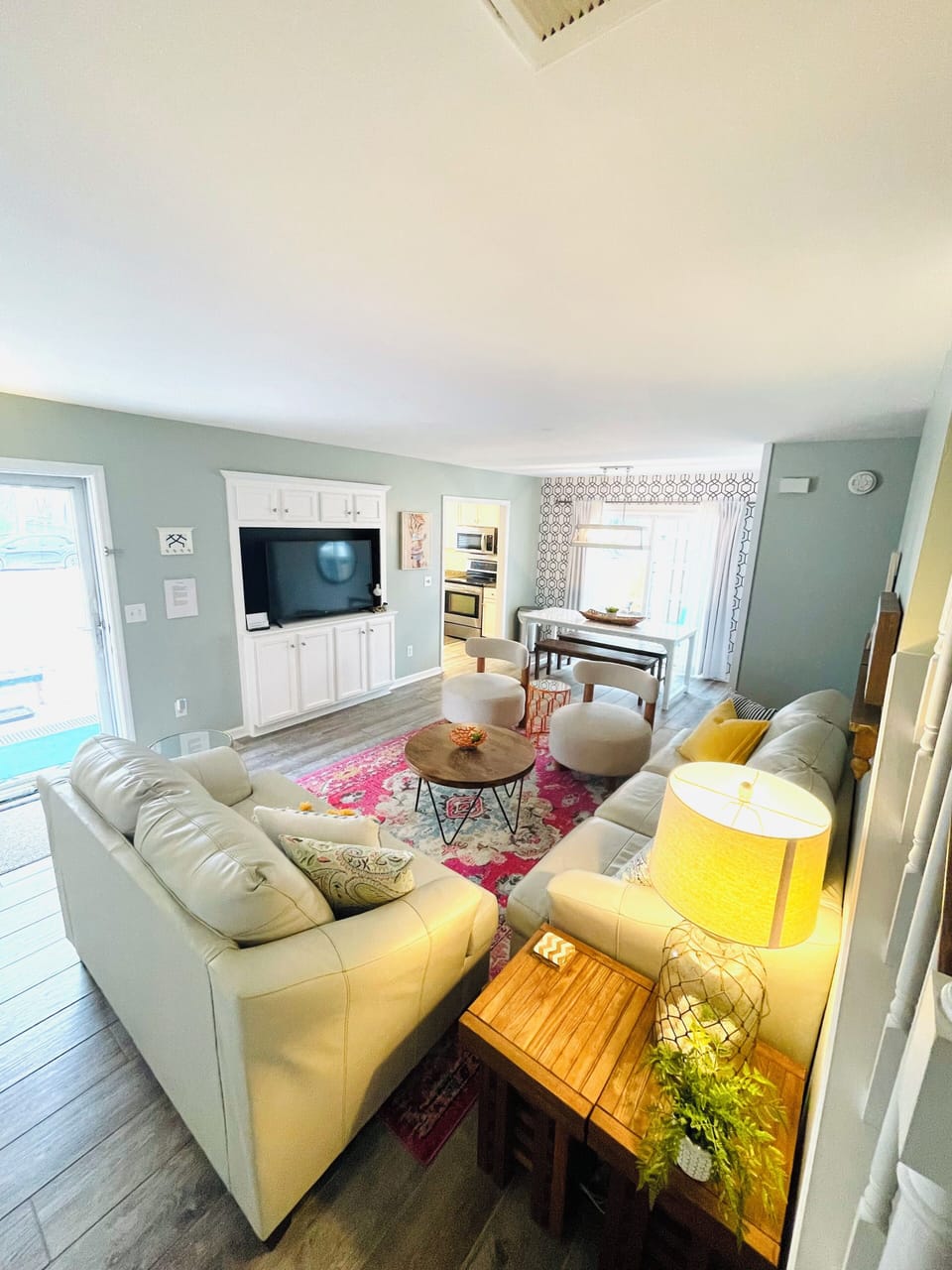 Cozy living room with smart TV