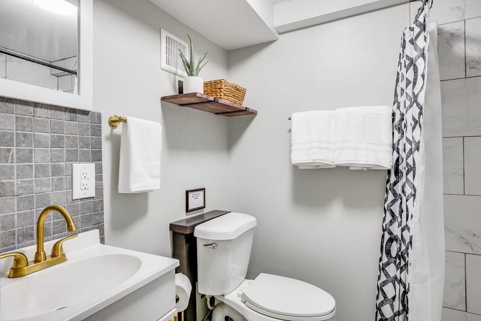 There's also a second full bath in the basement.
