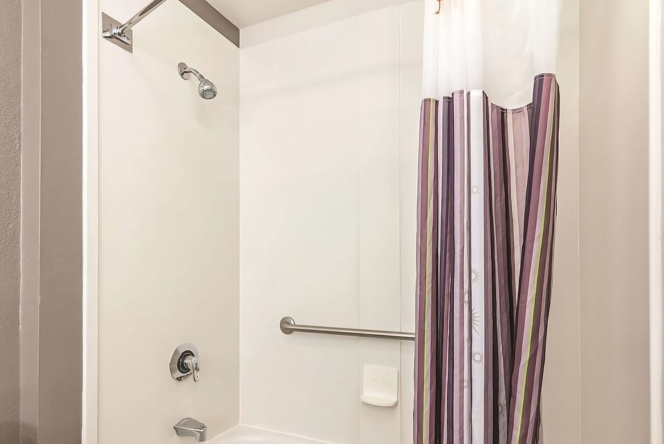 Rinse off easily in a clean shower with grab bar.
