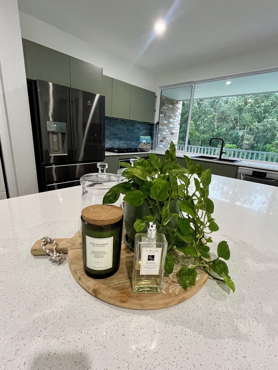 The oasis on the kitchen island next to the coastal rainforest :)