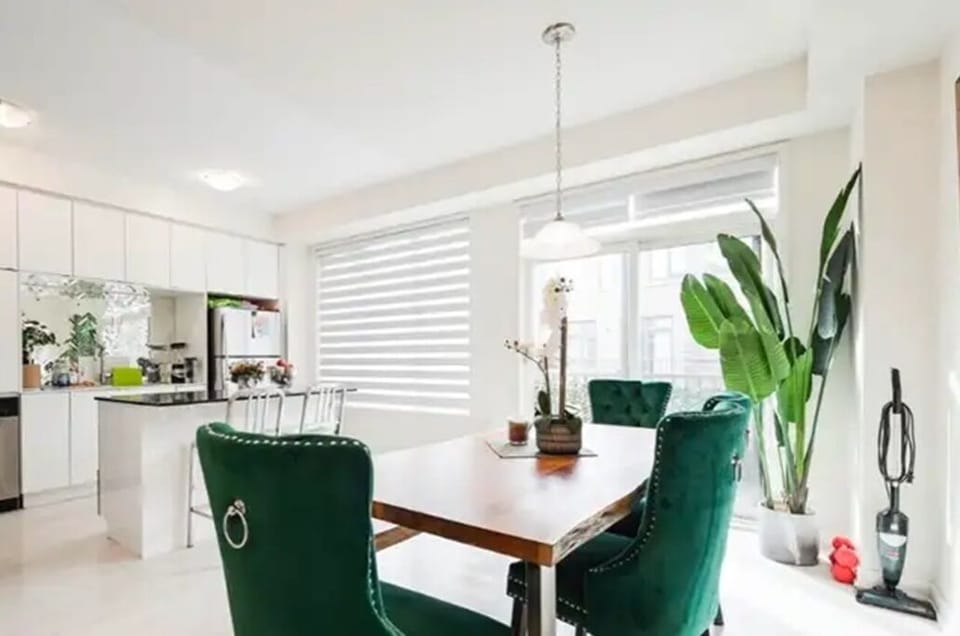 Dining conveniently next to kitchen