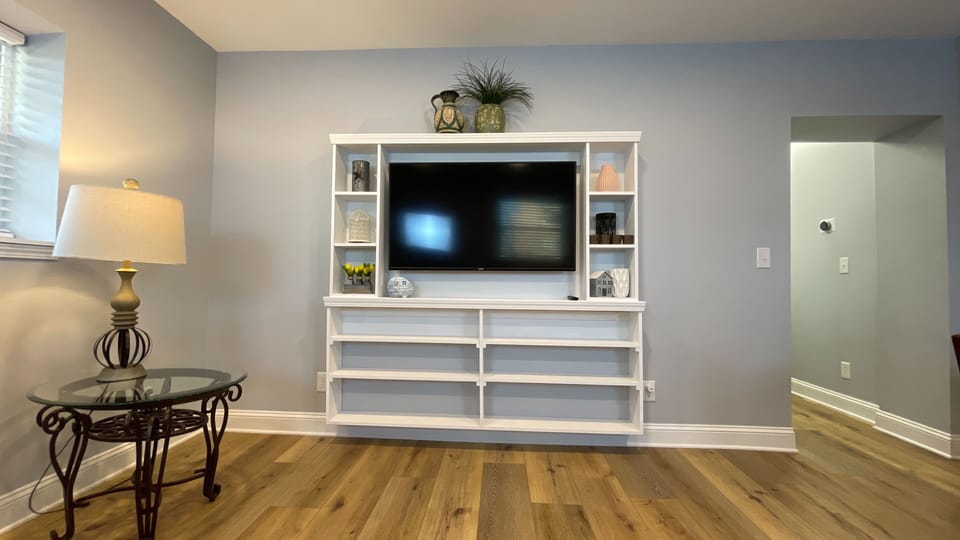 Kick back in the living room with a Smart TV and fast WiFi for all your entertainment needs!