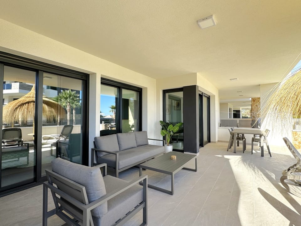 Terrace with comfortable lounge set