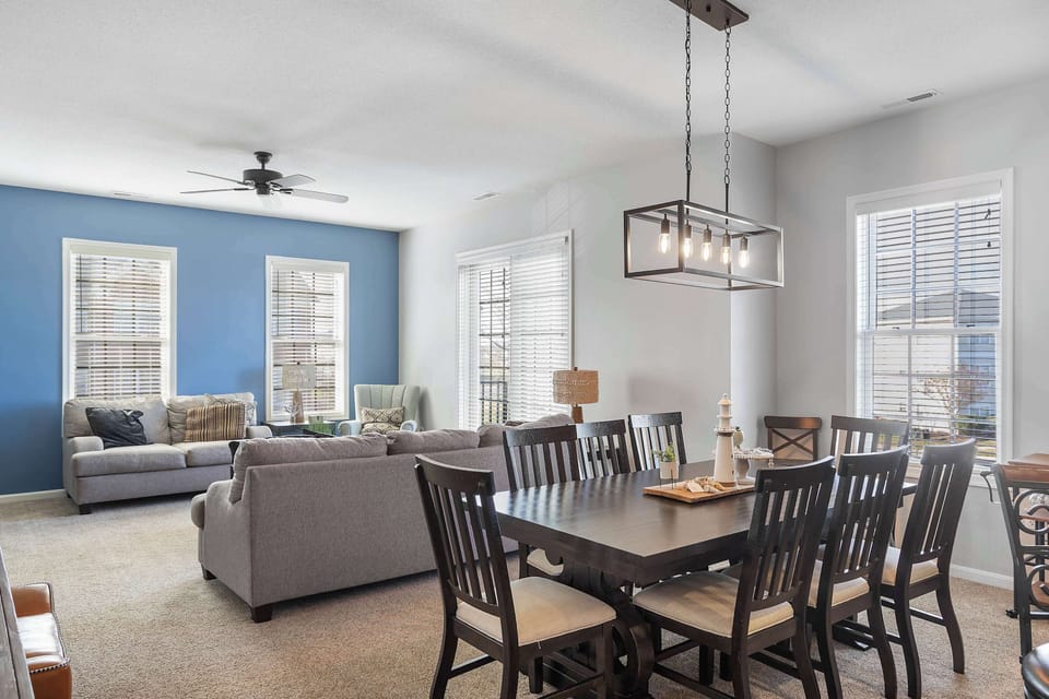 Make mealtime memories together at the dining table, seating 8