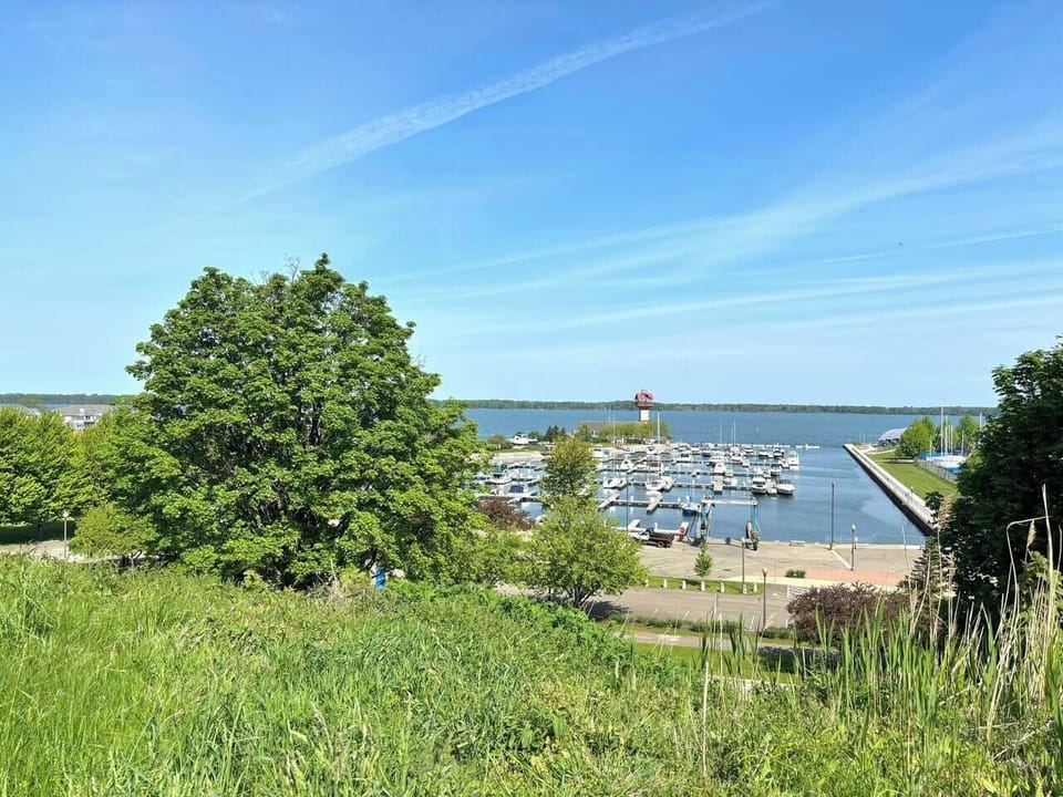 Walk or bike to the nearby marina at the Bayfront 