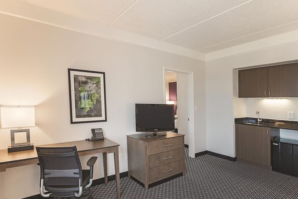 Settle in with handy kitchenette and late-night snack prep.