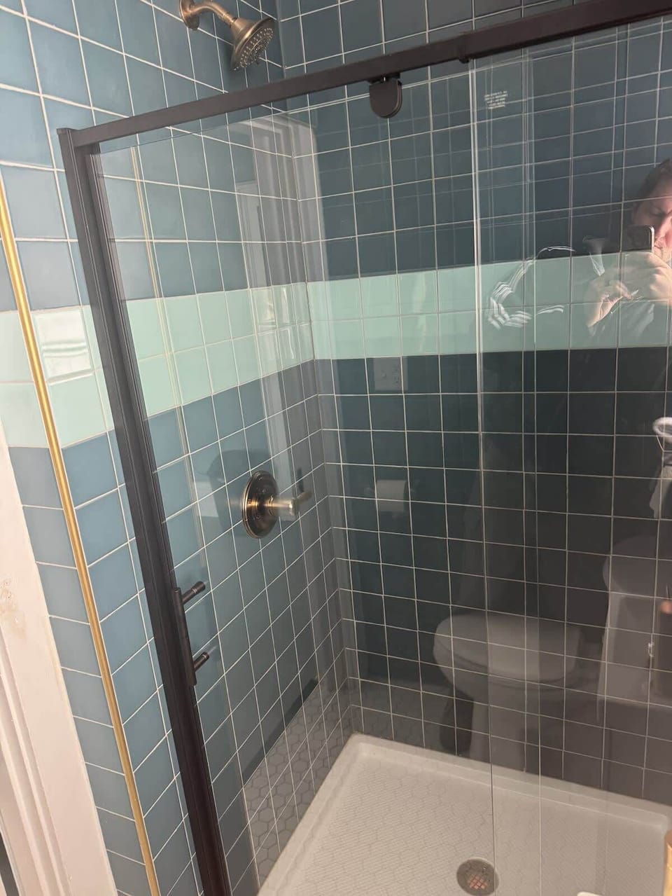 Renovated walk-in shower