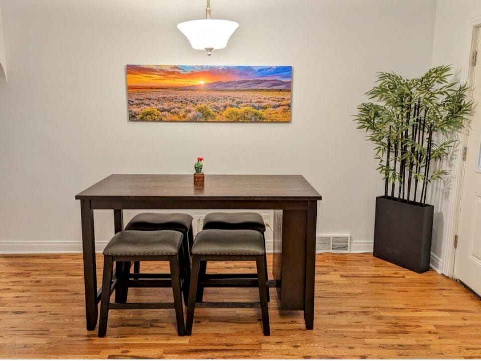 Dining area and table.