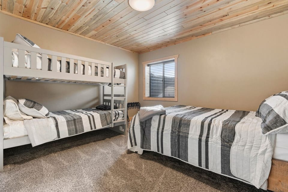 Downstairs Bedroom 2 - Queen + Twin Bunk Bed