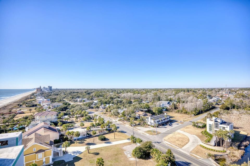 Panoramic view of the Myrtle Beach skyline gives you stunning view of evening fireworks and sunsets over Myrtle Beach