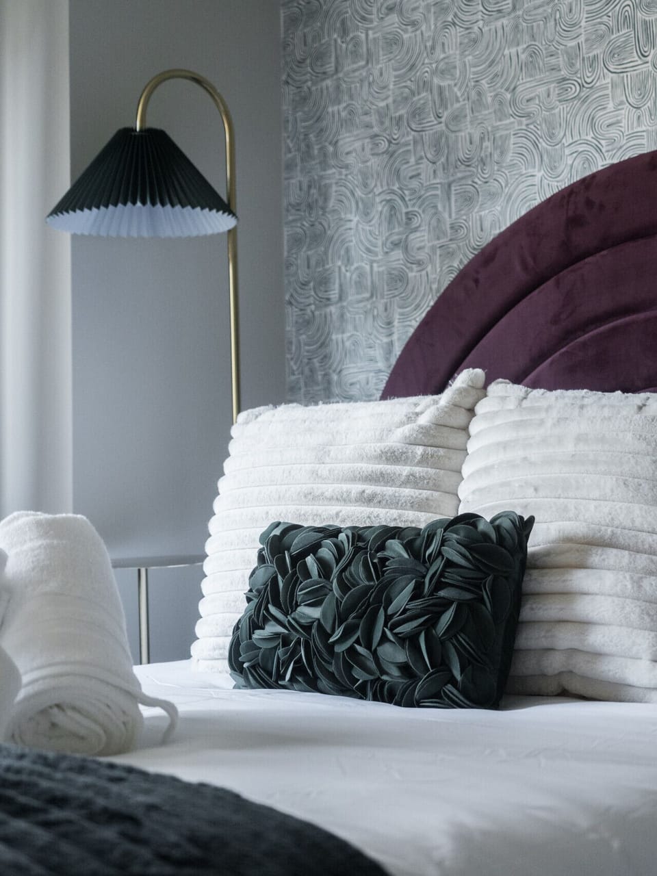 Rest your head on these plush pillows for a perfect night’s sleep.