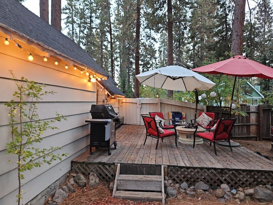 Outside fenced yard